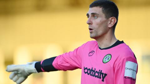 Luke McGee in action for Forest Green Rovers