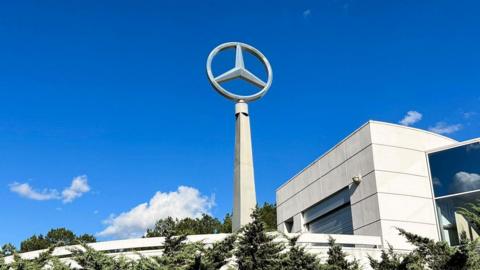  view shows the exterior of the Mercedes automotive plant, where workers are voting on whether to join the United Auto Workers (UAW) union, in Vance, Alabama, U.S., May 15, 2024