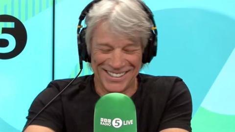 Bon Jovi smiling