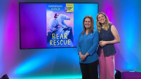 Jenny on the Newsround set