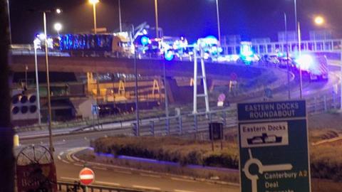 Scene of collision in Dover