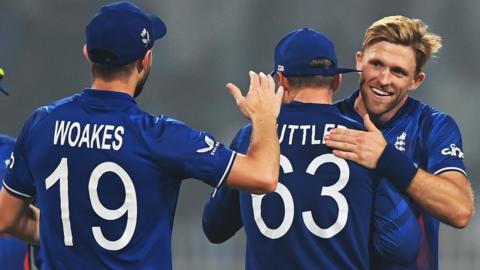 David Willey celebrates a wicket