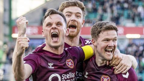Hearts celebrate