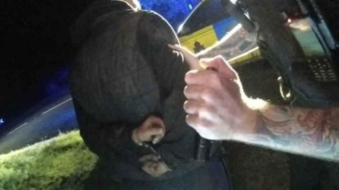 Bodycam footage of someone being arrested by police