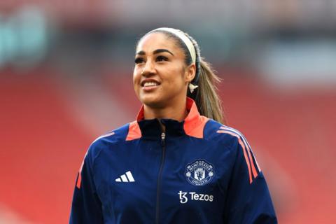 Gabby George training with Manchester United