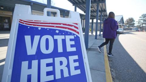 A polling station in Louisiana