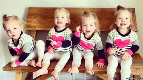 Ashley Gardner's quadruplet girls