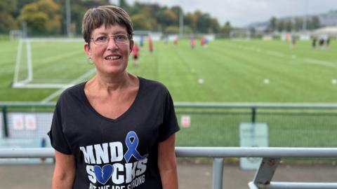 Kendra Law at Friday's world record football match