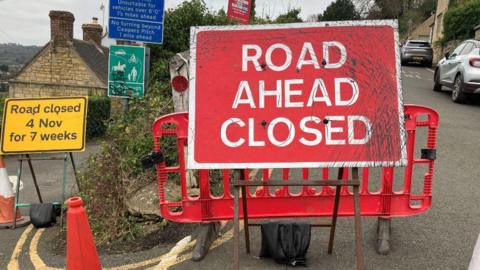 Concern has been raised about people ignoring road closure signs on Butterrow Hil