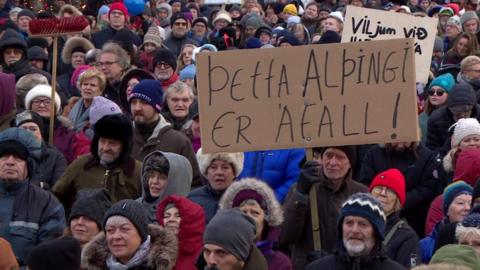 Protest in Reykjavik, 1 Dec 18