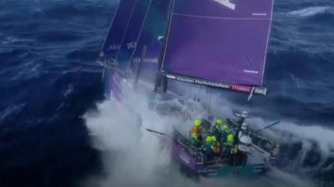 Sailing boat from the Volvo Ocean Race