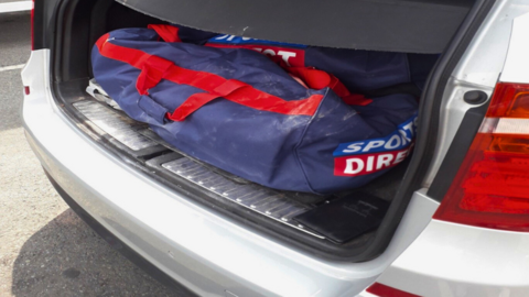 Car with Sports Direct Bag full of amphetamine