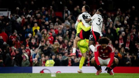 Fulham players celebrate