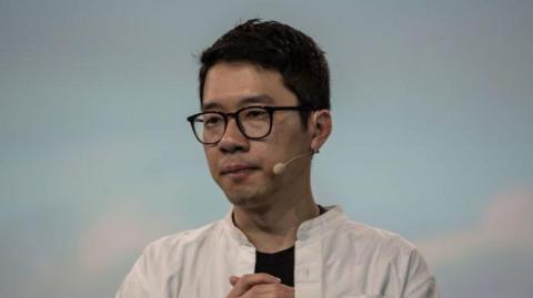 Nathan Law at a conference in Berlin in 2022