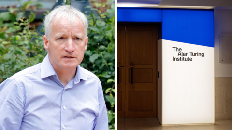Alan Turing Institute front door, closed.