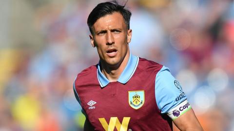 Jack Cork captaining Burnley in his final appearance for the club in May 2024