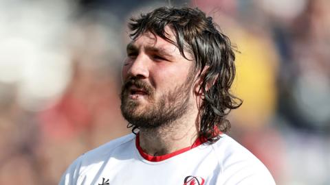 Ulster prop Tom O'Toole pictured after Ulster's win over Toulouse in 2022.