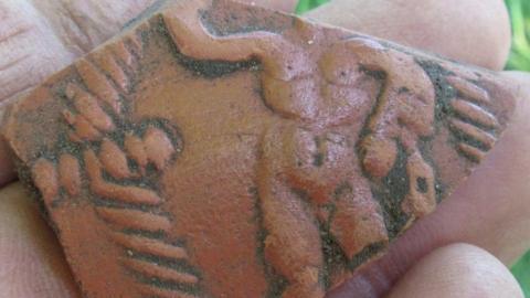A fragment of Roman pottery discovered in Alderney