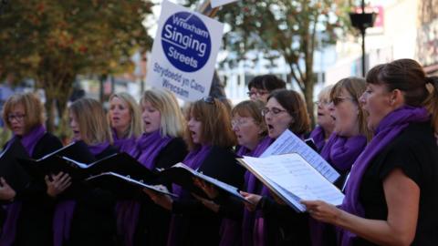Women's choir Simply Lyrical at last year's Singing Streets event is Wrexham