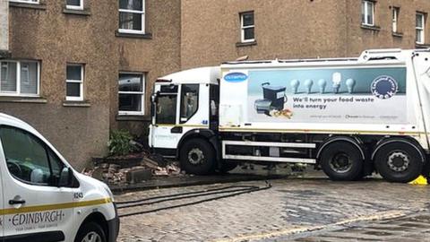 Bin lorry crash