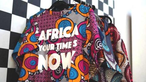 Africa Your Time Is Now designer slogan garments