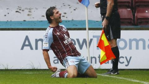 Scunthorpe celebrate a goal