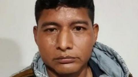 Photo of Edwin Characayo released by the Bolivian Interior Ministry at a news conference