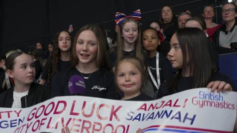 fans at British gymnastics