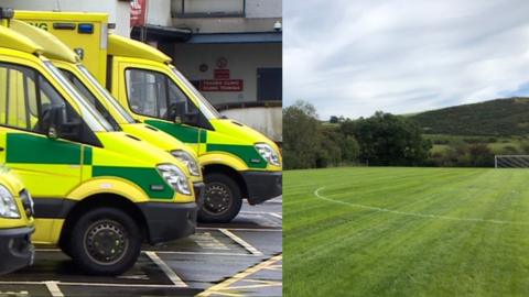 Welsh Ambulances and Bro Cernyw football pitch