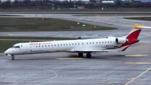 An Iberia Bombardier CRJ-1000 plane