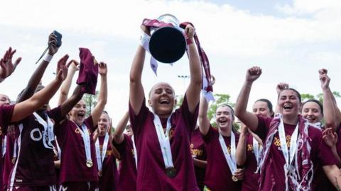 Hearts players celebrating