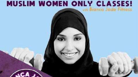 Poster for Muslim women fitness classes