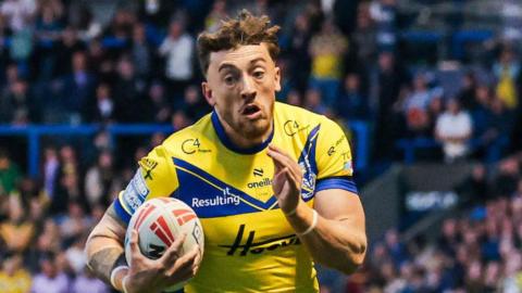 Matty Ashton in action for Warrington Wolves