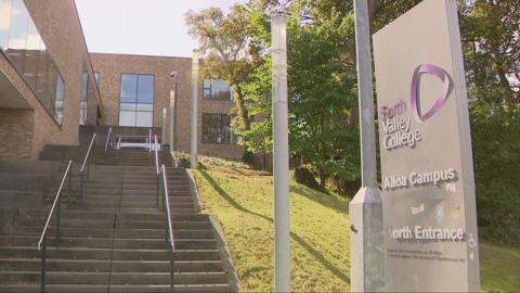 Alloa campus. A general view of the new brick building