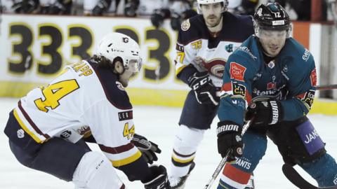 Action from the Belfast Giants' 5-1 win over Guildford Flames at the SSE Arena