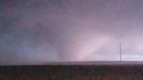 Tornado seen near town of Rolling Fork