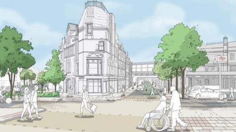 Shrewsbury station revamp artist impression