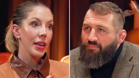 Katherine Ryan and Joe Marler