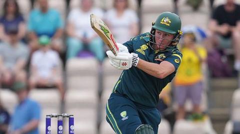 Australia's Beth Mooney plays a shot