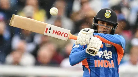India batter Abhishek Sharma plays a shot 