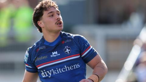 Seth Nikotemo after scoring a try for Wakefield Trinity
