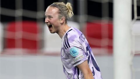 Scotland's Martha Thomas celebrates