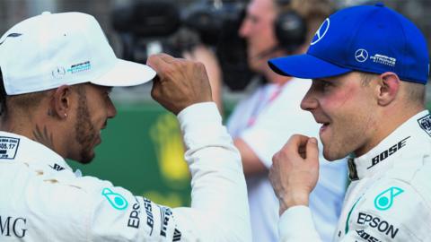 Lewis Hamilton and Valtteri Bottas