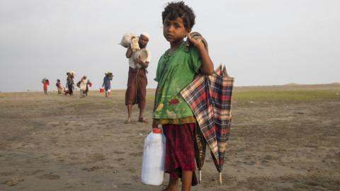 Desperate Rohingya continue to arrive by boat from Myanmar as land crossing become more difficult September 16, 2017