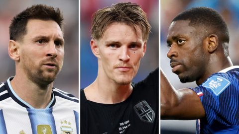 Lionel Messi, Martin Odegaard & Ousmane Dembele