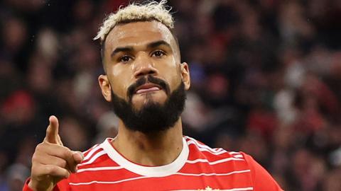 Bayern Munich's Eric Maxim Choupo-Moting celebrates his goal against PSG