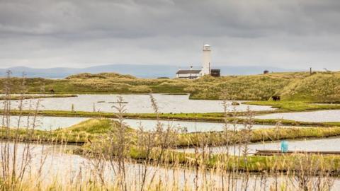 Walney Island nature reserve and lighthouse