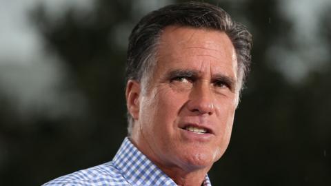 Republican presidential candidate Mitt Romney in Port St Lucie, Florida, in October 2012