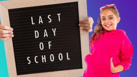 Girl in hoody on last day of school