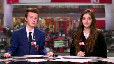 School Reporters present the special School Report TV news bulletin